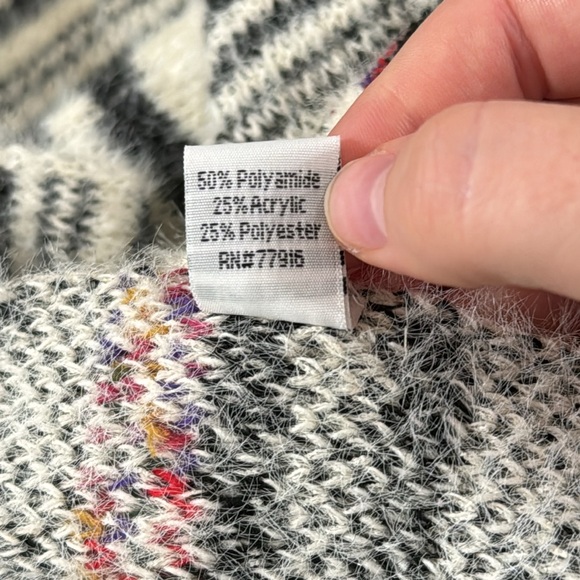 Anthropologie Akemi + Kin Tallulah eyelash knit plush Aztec print poncho - Picture 11 of 11